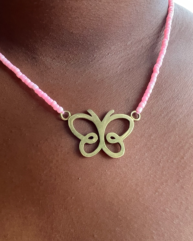 Okutu beads pink